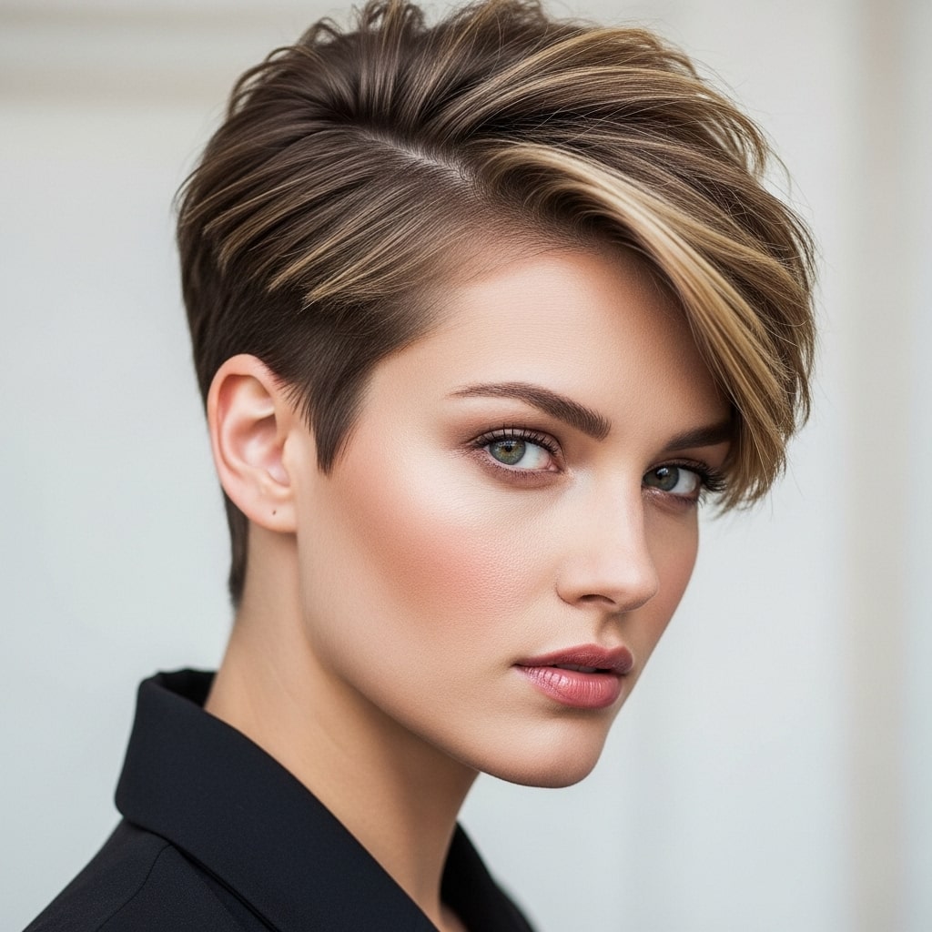 Tapered Pixie Cut hair.