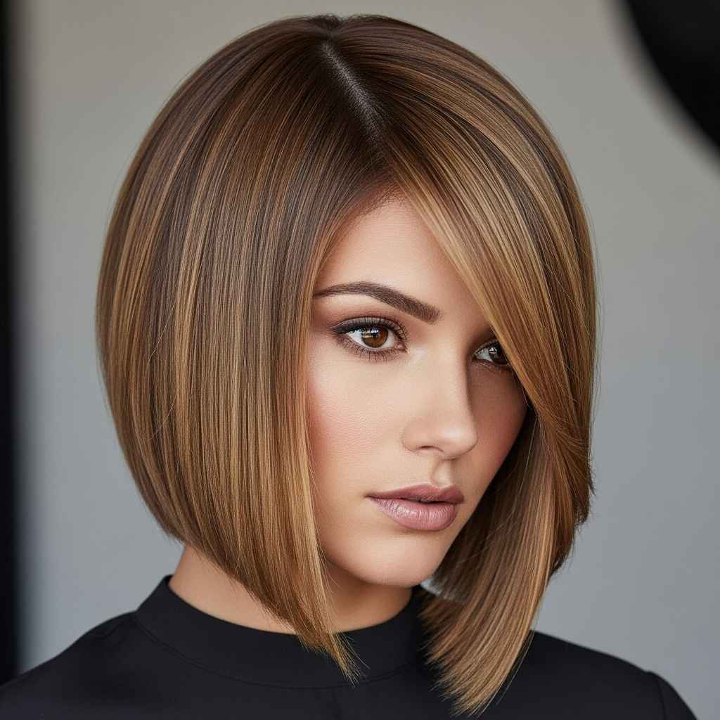 5. Angled Bob (Long in the Front).