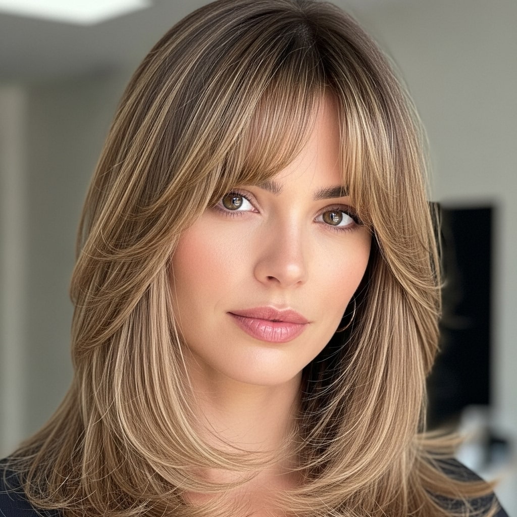 90s Bangs Hairstyle.