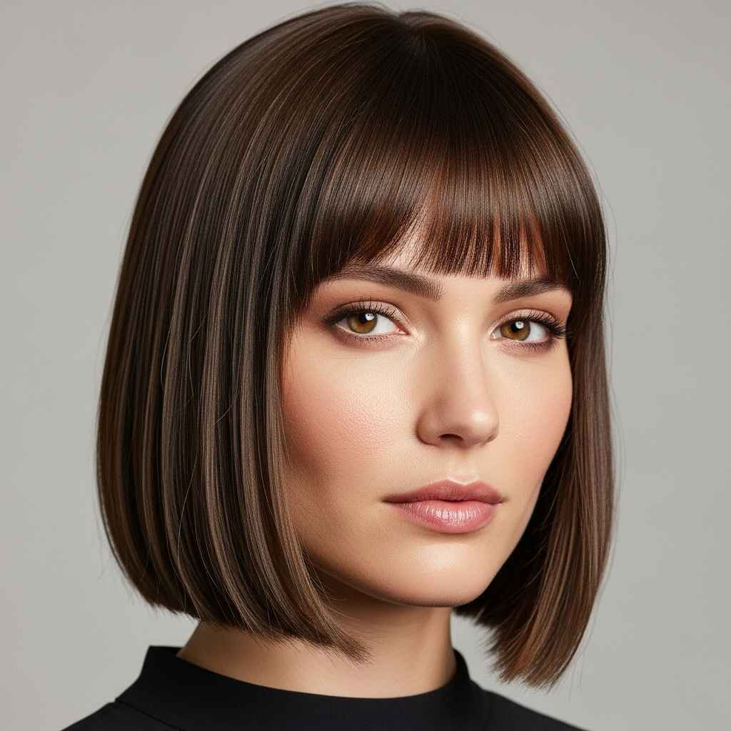 Chin-Length Bob with Bangs