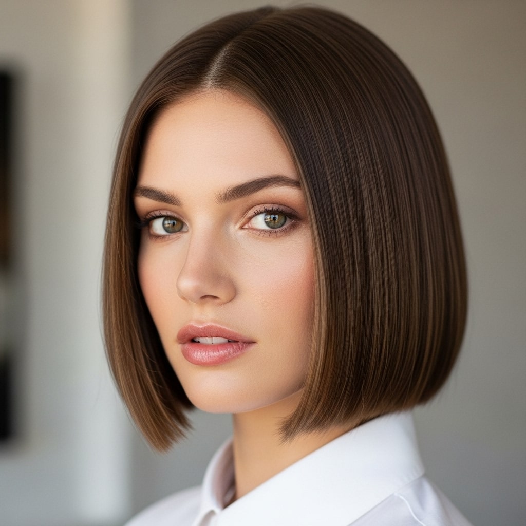 Classic Bob with Bangs hair.