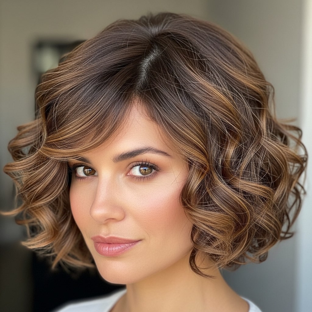 Curly French Bob hairstyle