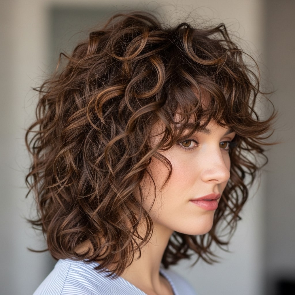 Curly Shag Hairstyle