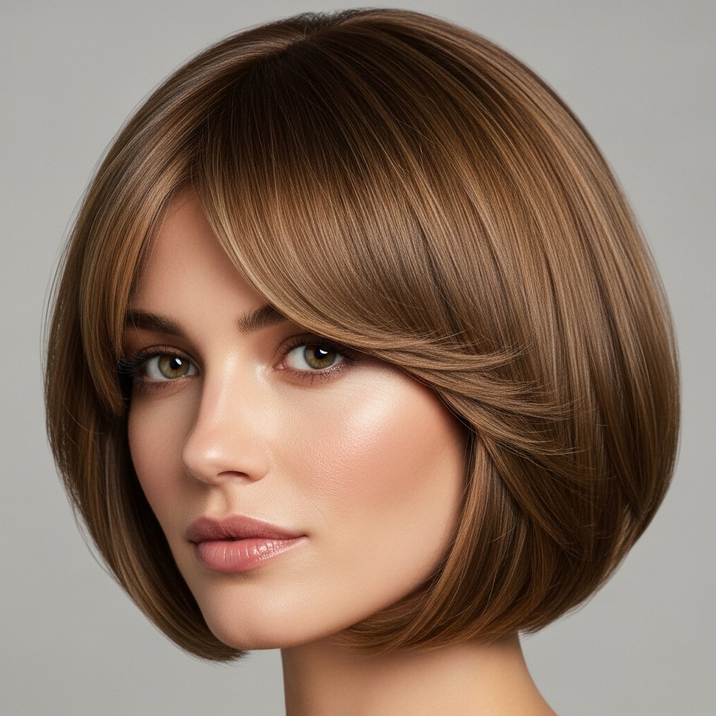 French Bob with Side Bangs haircut