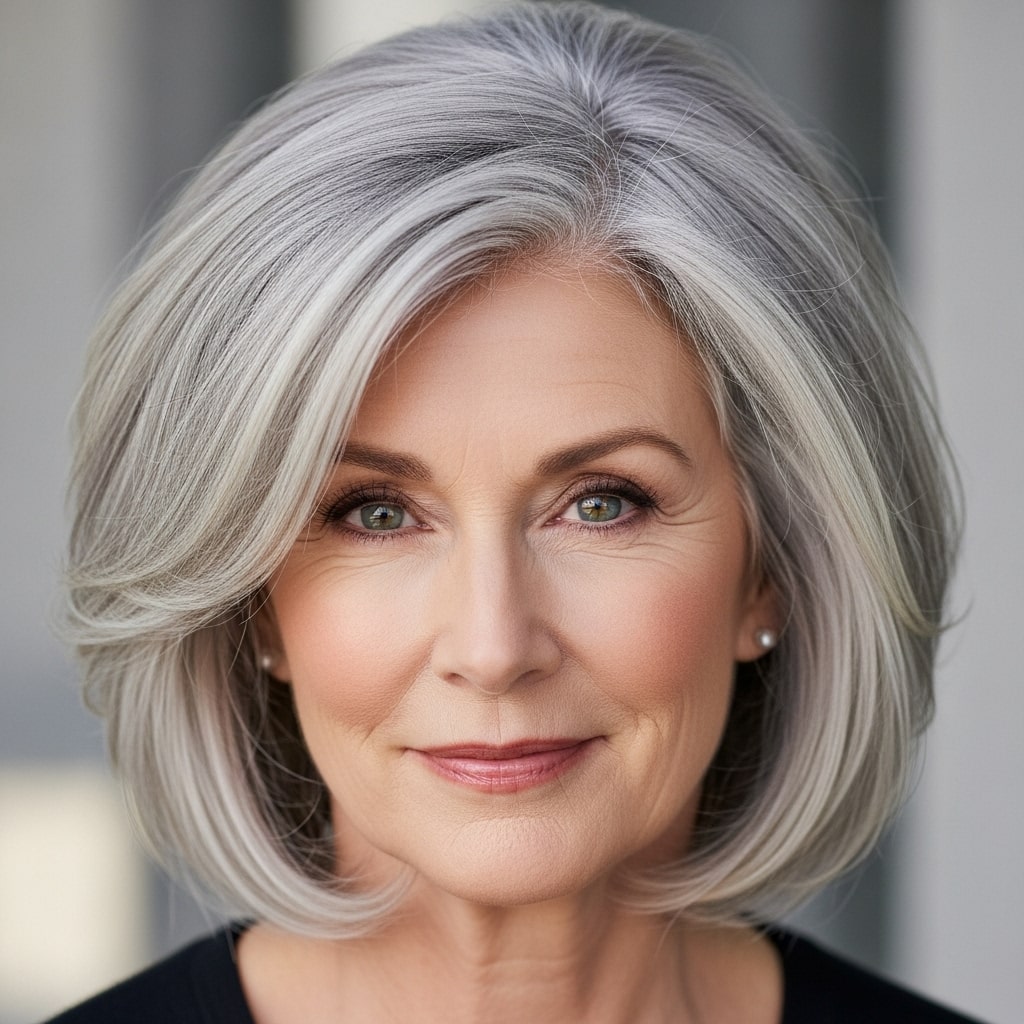 Layered Lob hairstyle.