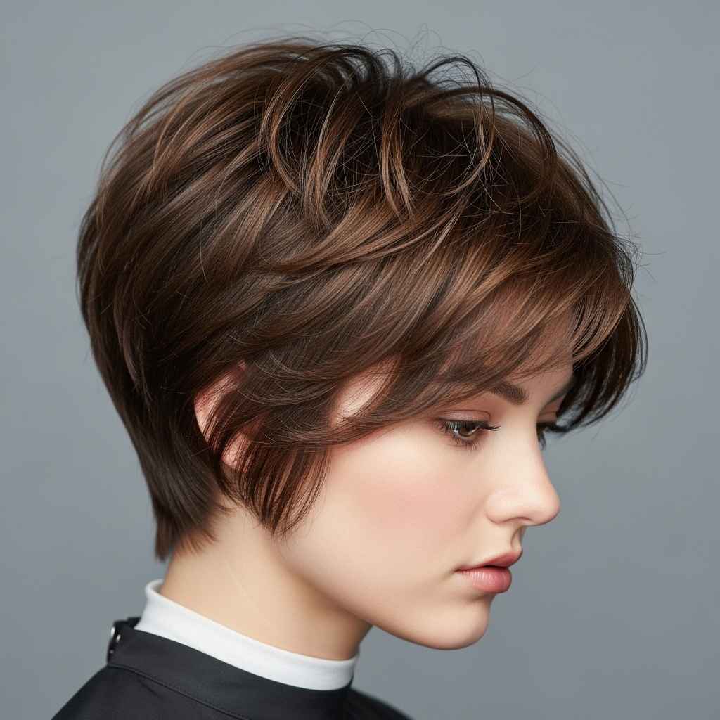 Long, Layered Pixie Hair.