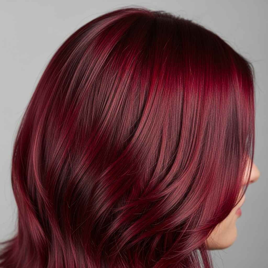 Ruby Red Hair Color.