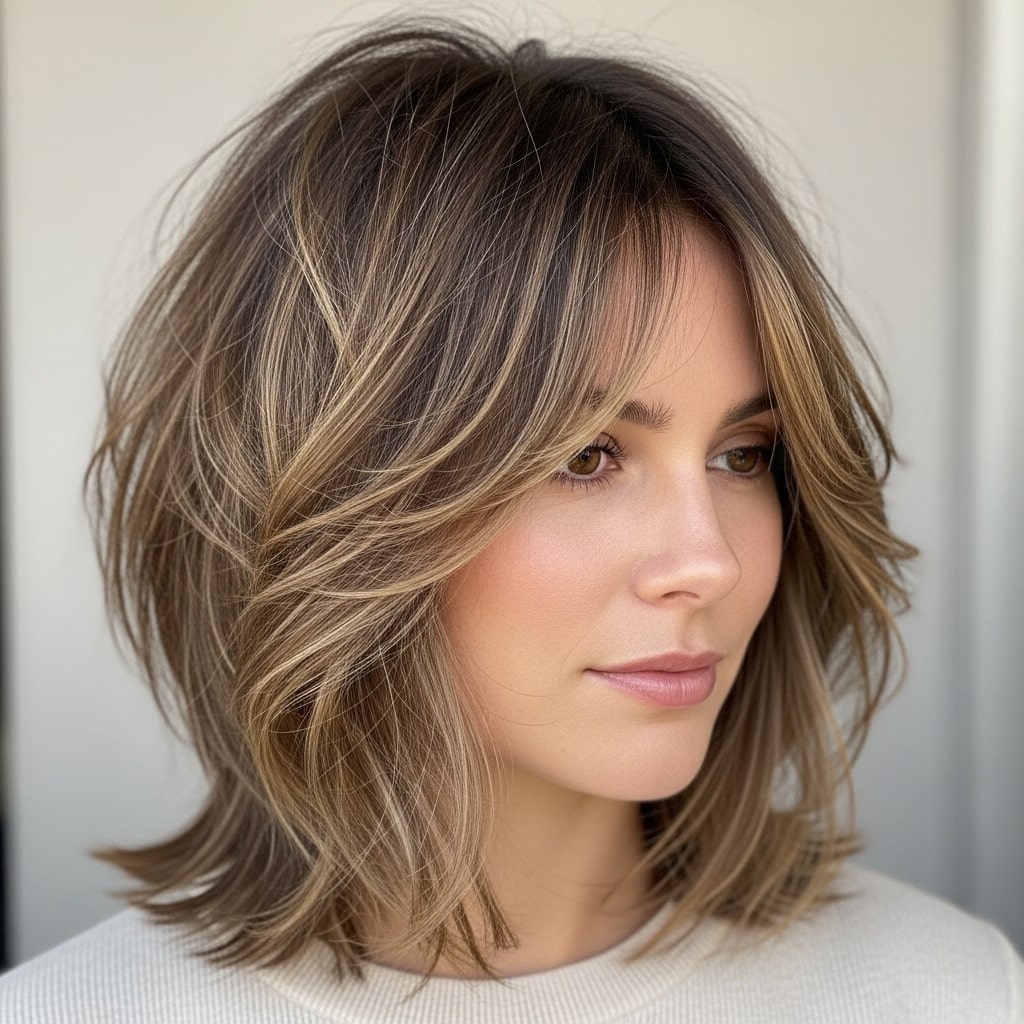 Shaggy Lob hairstyle.