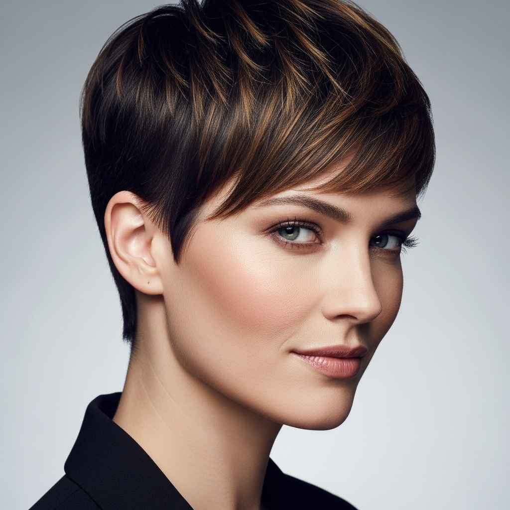 Sharp Short Pixie Haircut.