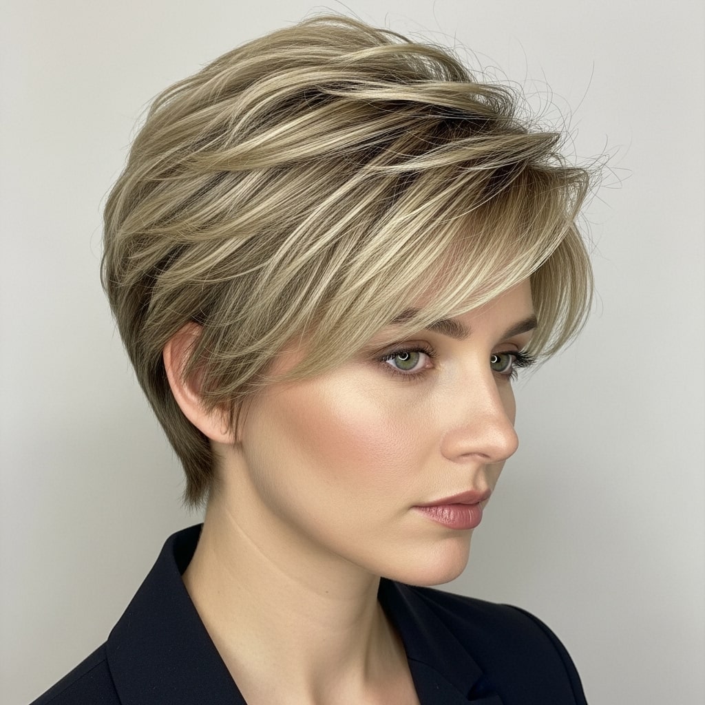 Short pixie cut for fine hair