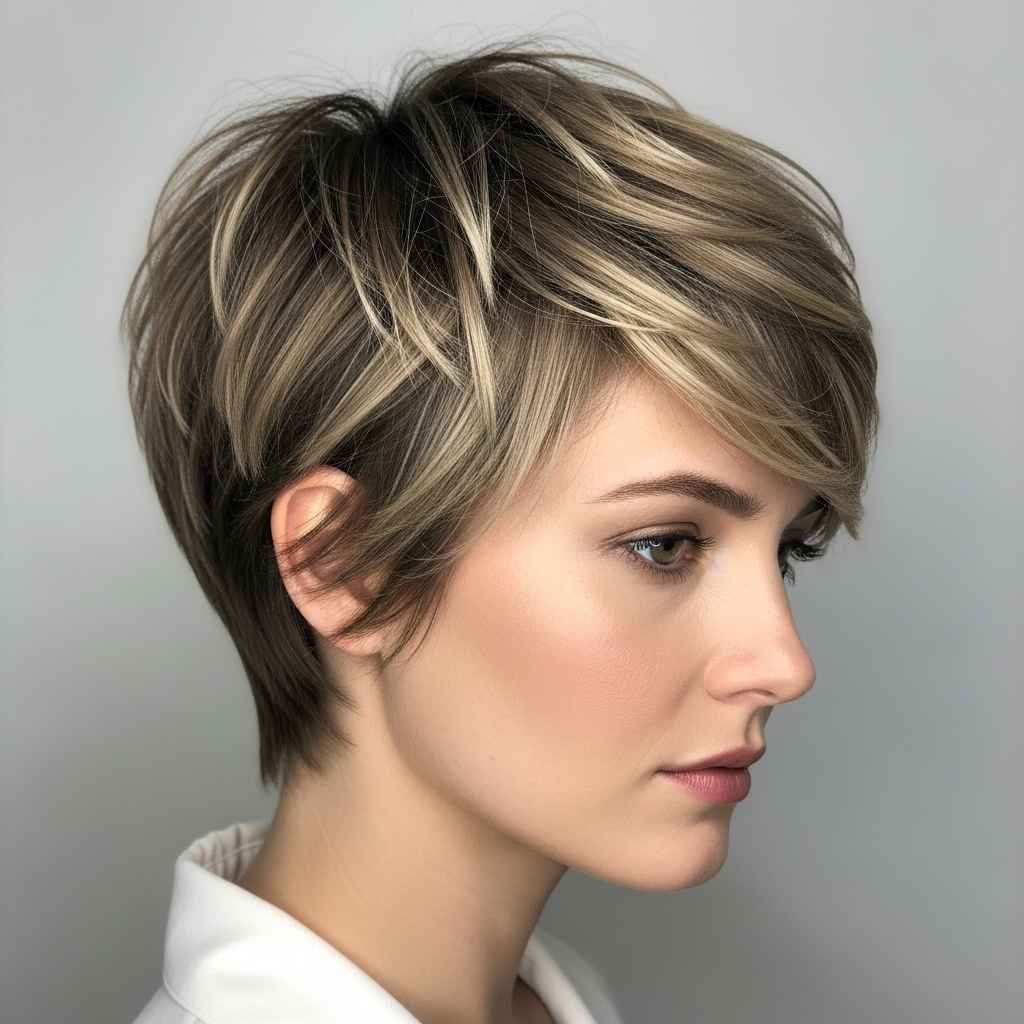 Sliced Pixie Cut for Fine Hair