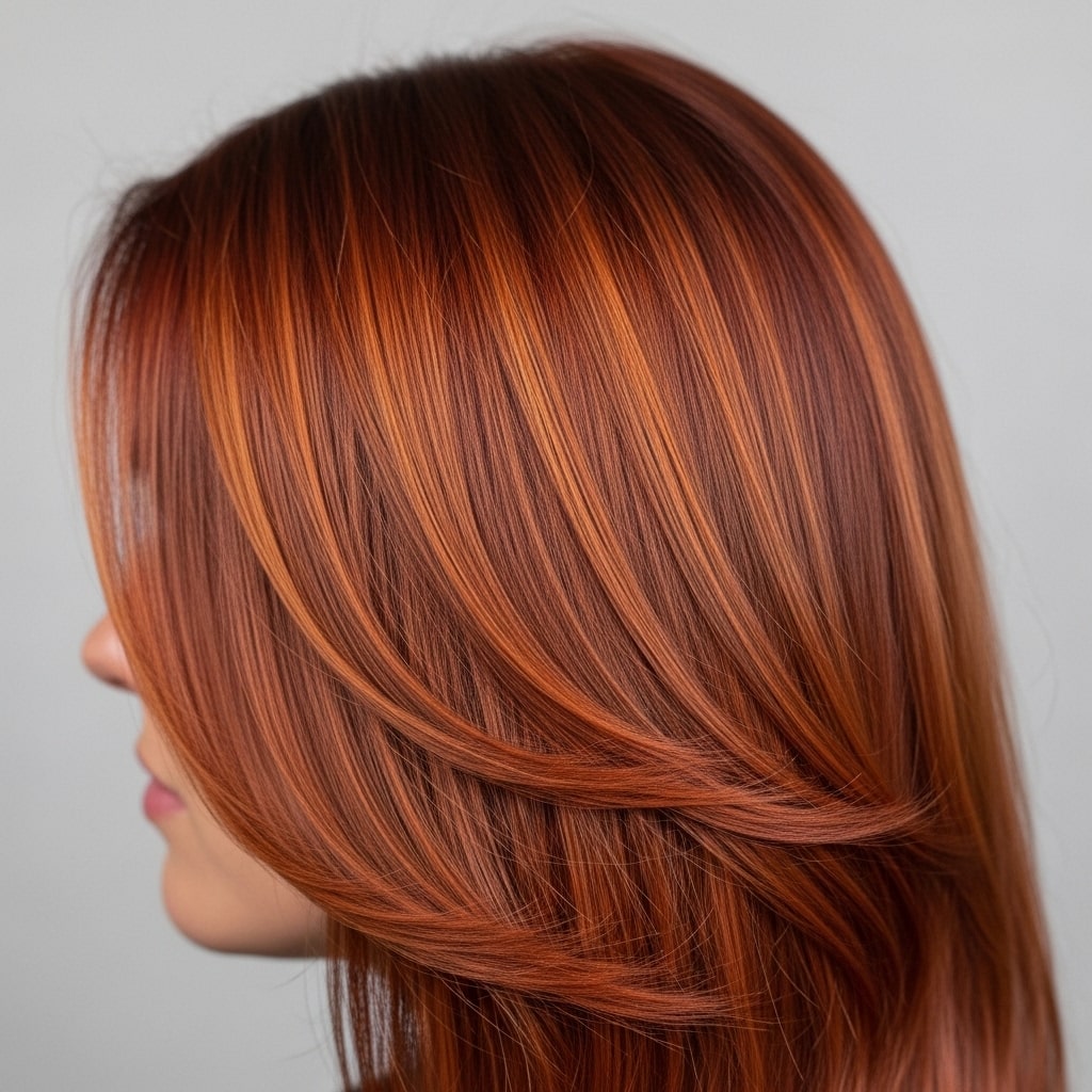 Spicy Cinnamon Copper Hair Color.