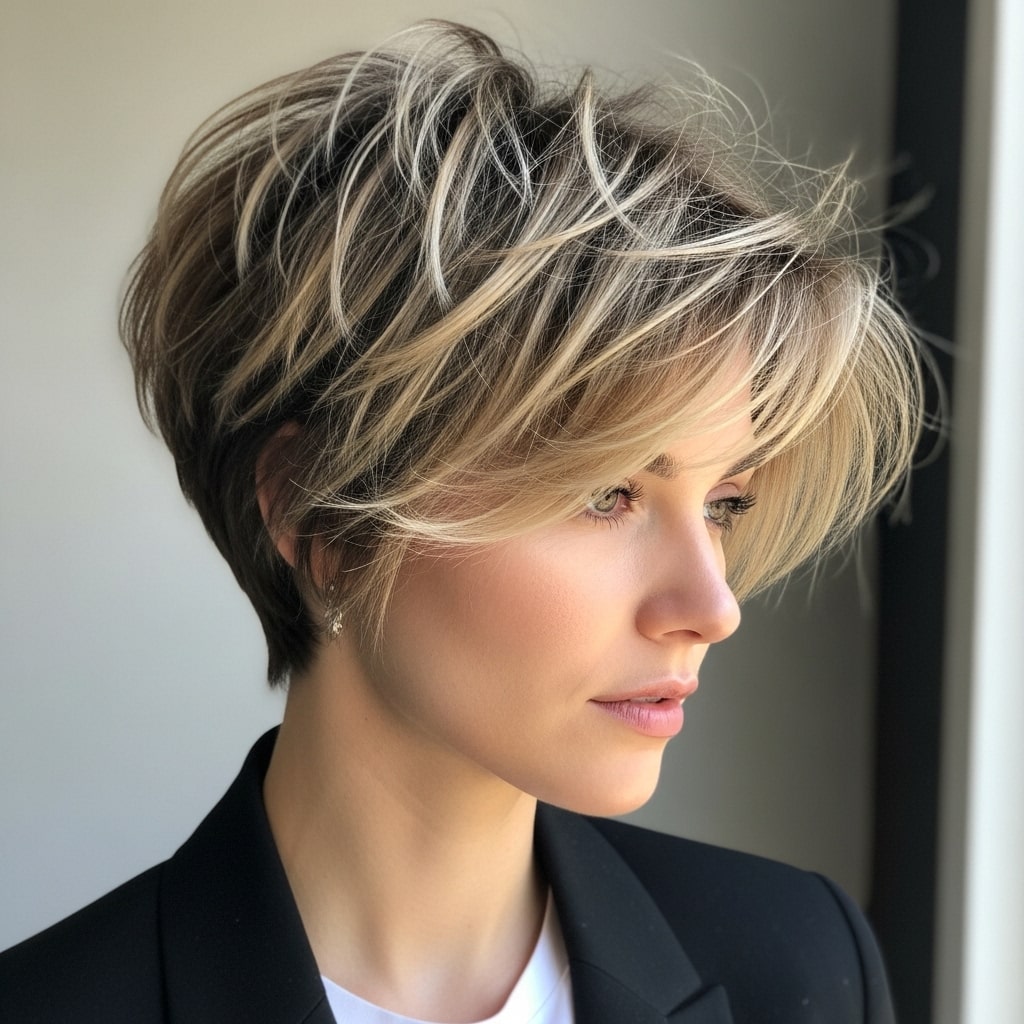 Undone Pixie Cut hair.