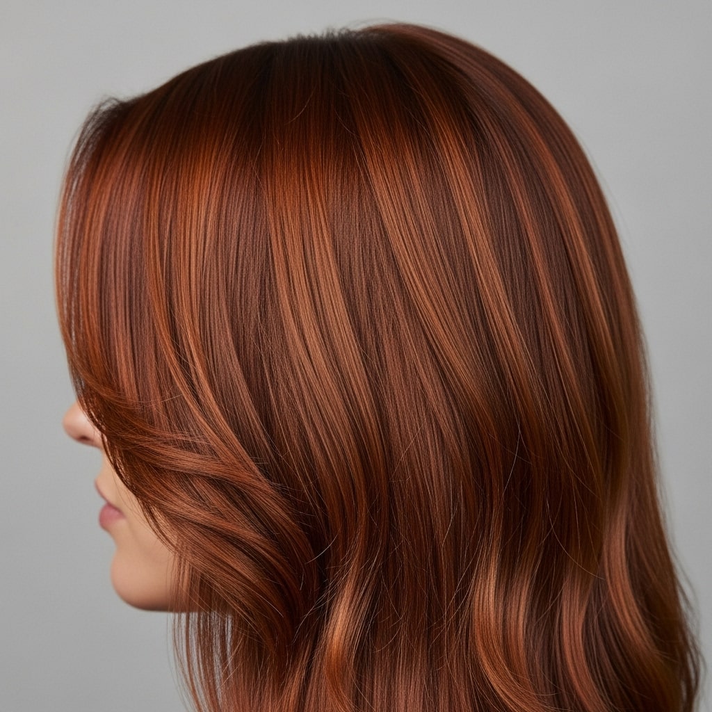 Warm Cinnamon Hair Color.