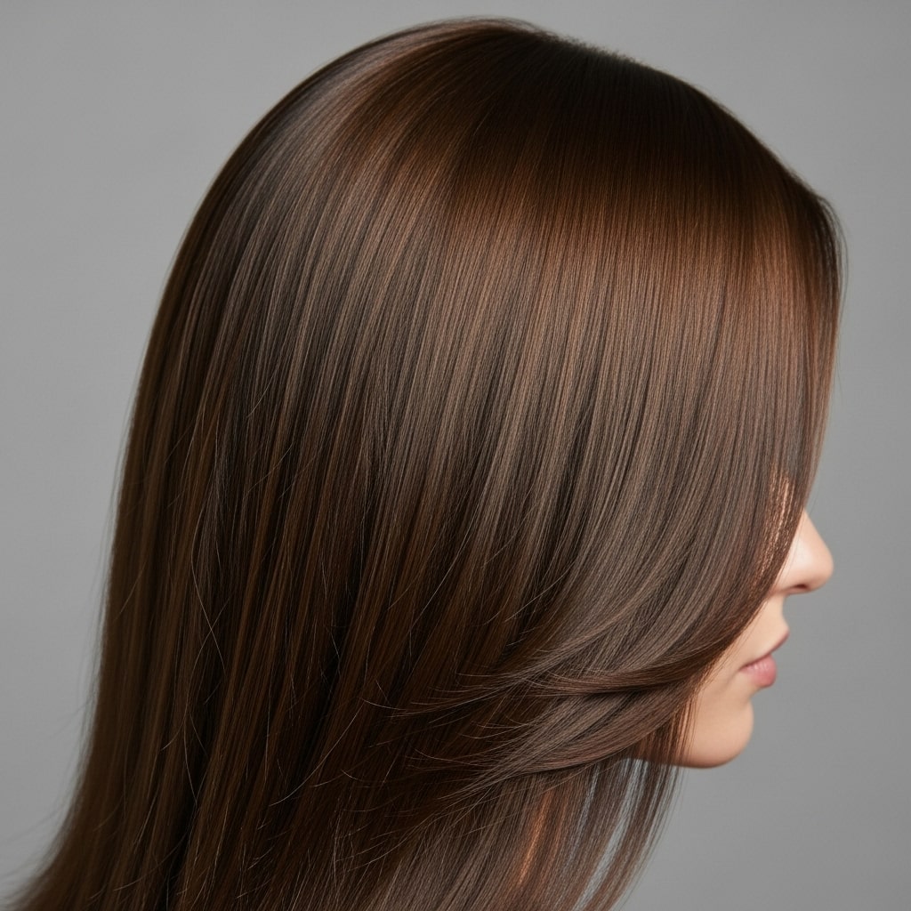 Warm Cocoa Hair Color.