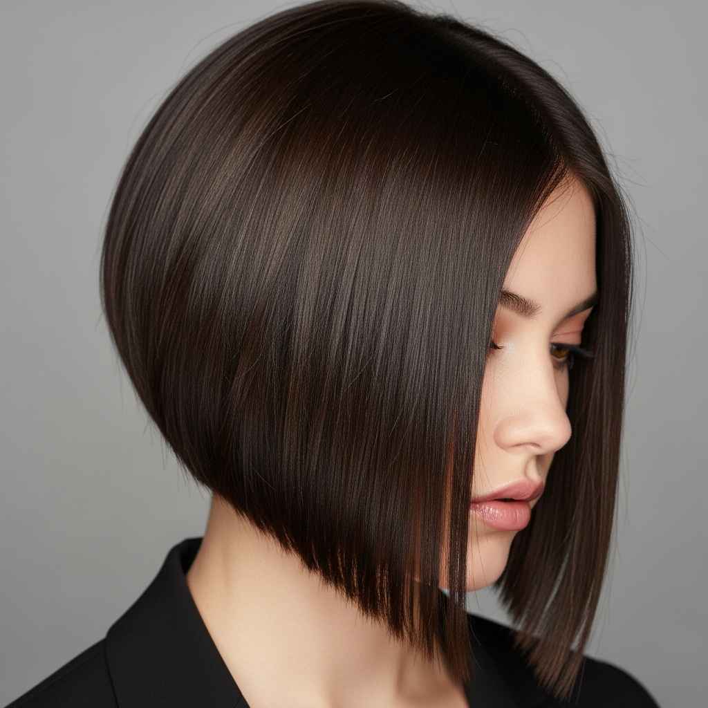 hot a-line bob brunette Hairstyle