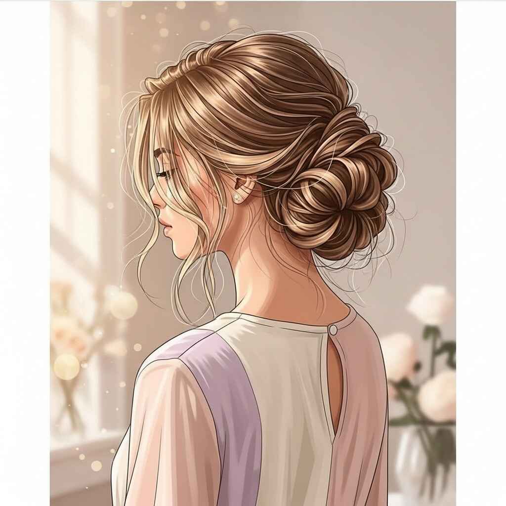 Romantic Updo Haircut for Winter hairstyles.