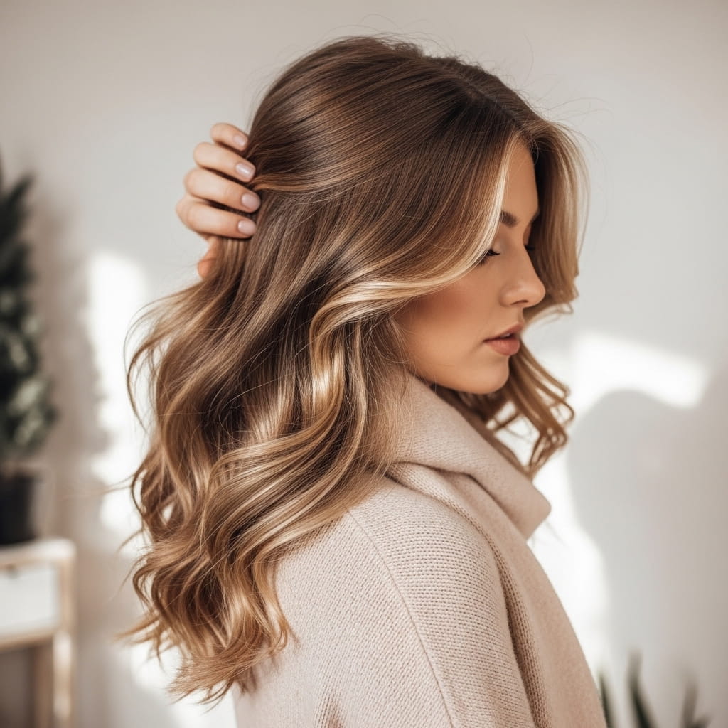 Textured Waves / Soft Curls Haircut for Winter hairstyles.