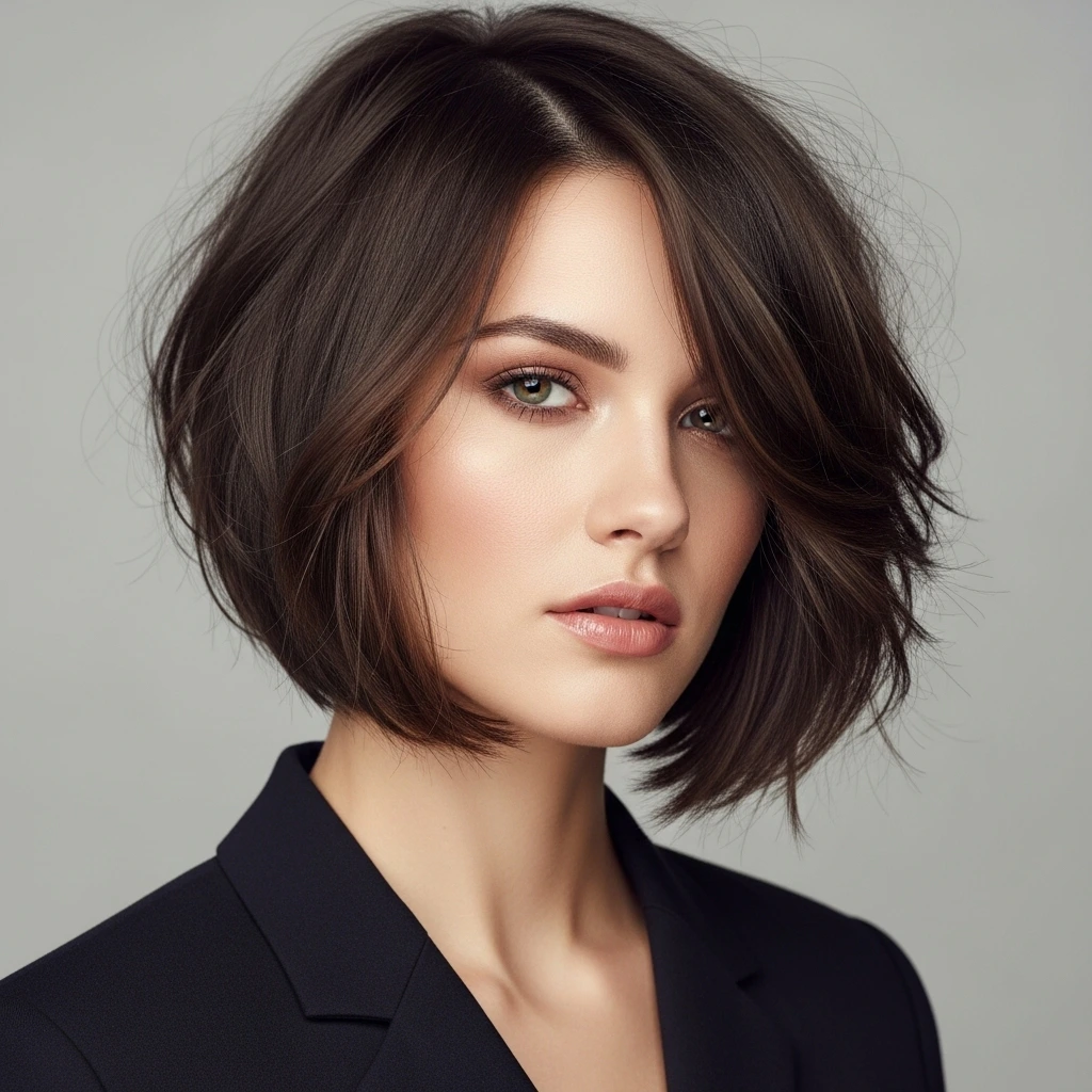 Broken Line Bobette Hairstyle for women.