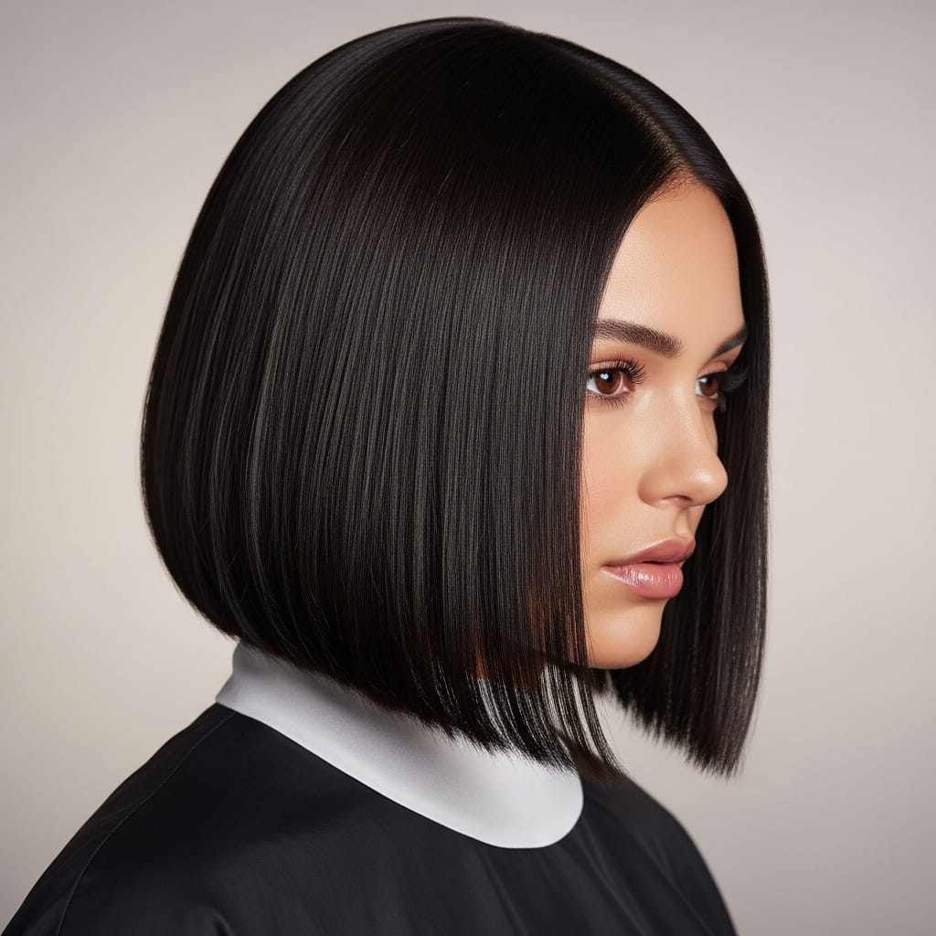 Frizzy Hair Anti-Frizz Blunt Cut Hair