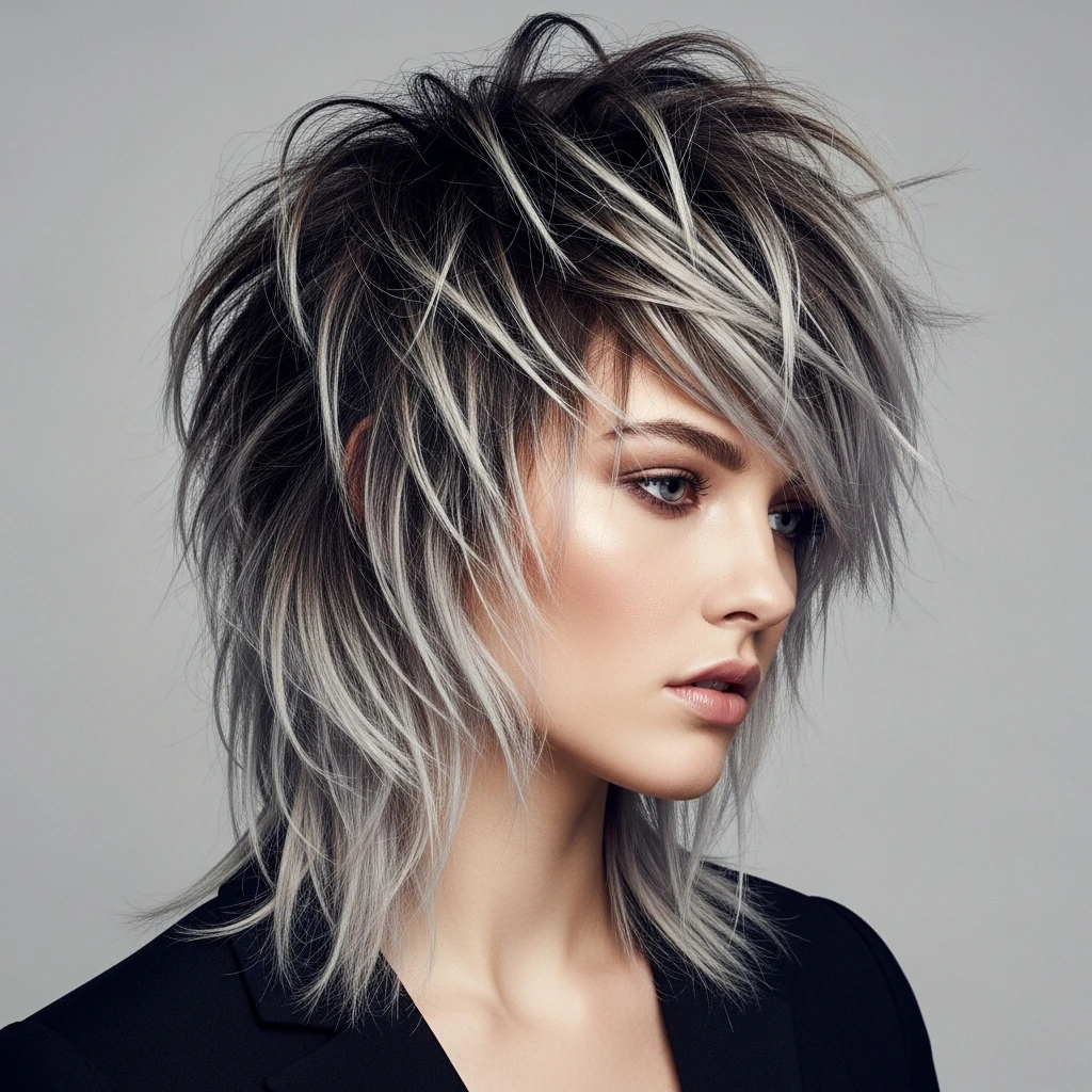 Ripped Ear-Length Cut Hairstyle for women.