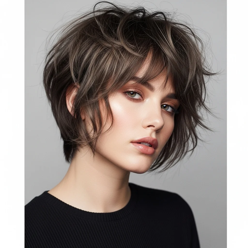 Shaggy Pixie Bob Hairstyle.