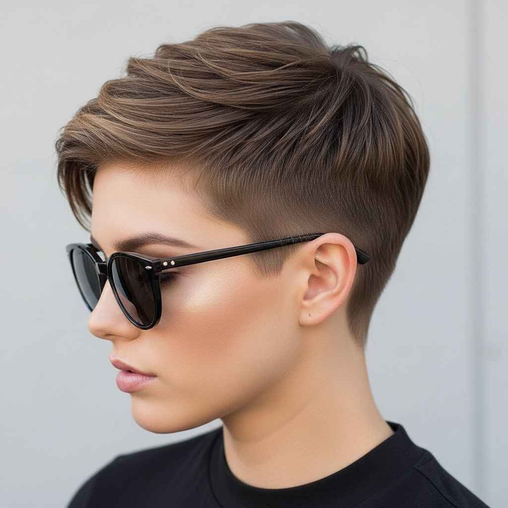 Short Tapered Crop for Fine Hair