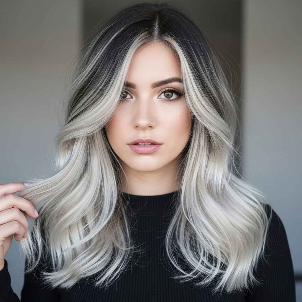 Black and almost white  Hair Color