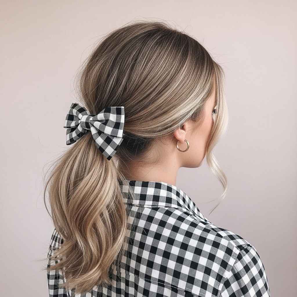 Bow-accented Ponytail