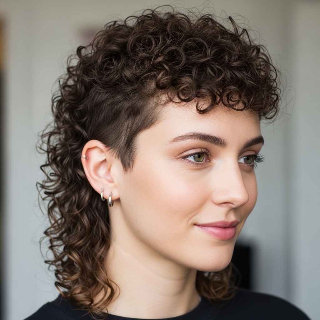 1. Curly Mullet hairstyle