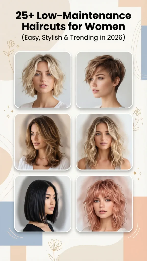 25+ Low-Maintenance Haircuts for Women (Easy, Stylish & Trending in 2026)