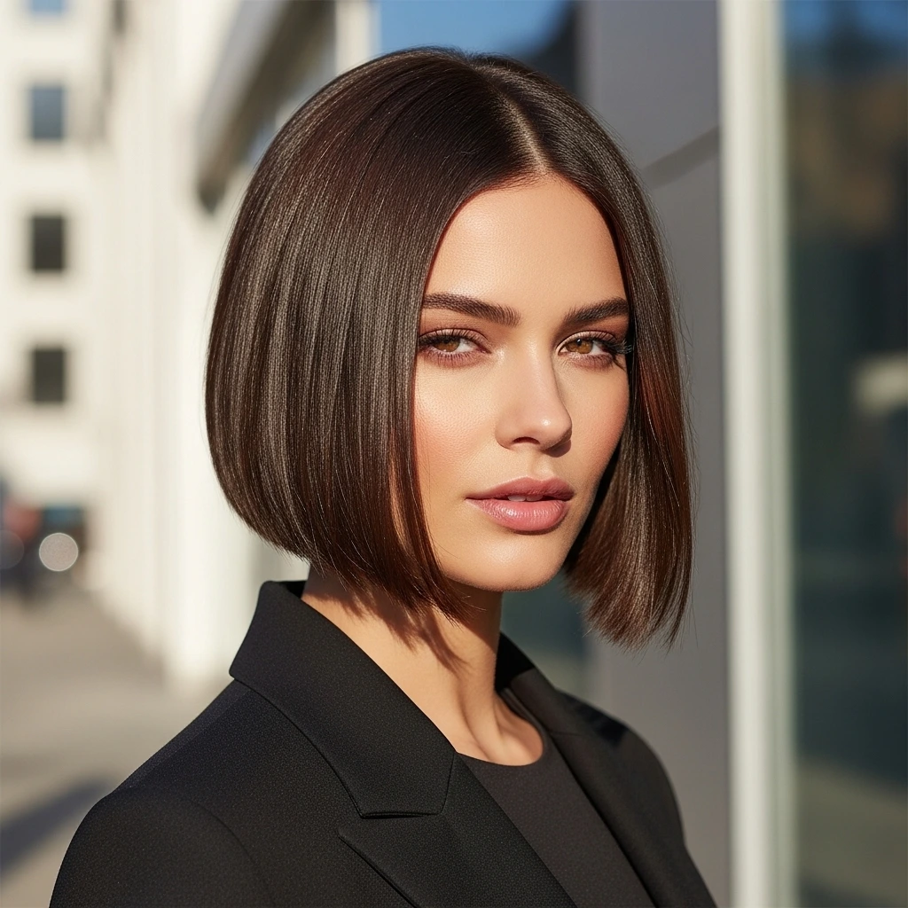 Blunt Chin-Length Bob