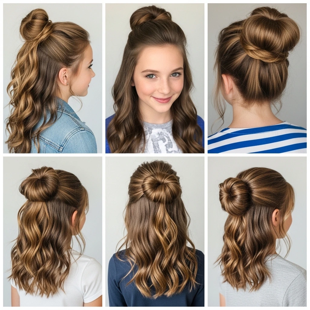 Half-Up Half-Down Hairstyles for School