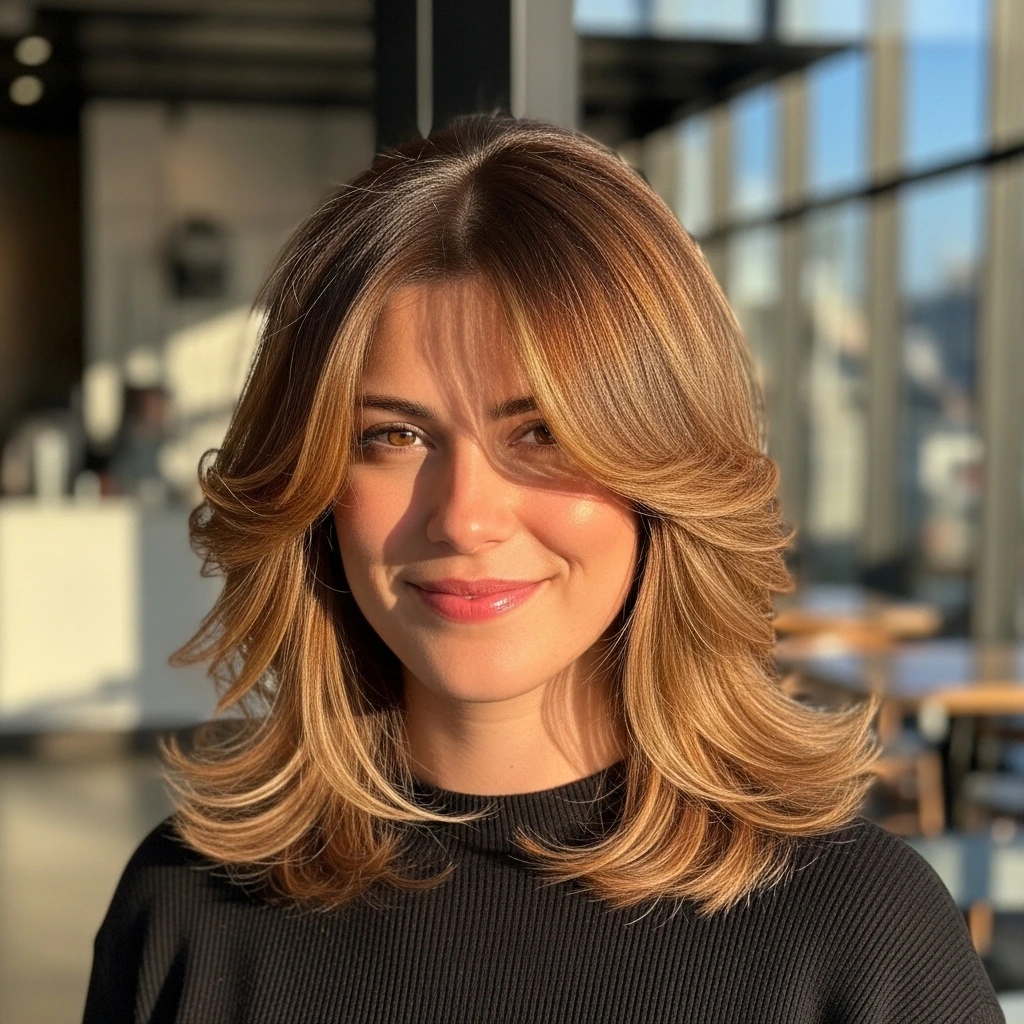 Mid-Length Layered Hairstyle