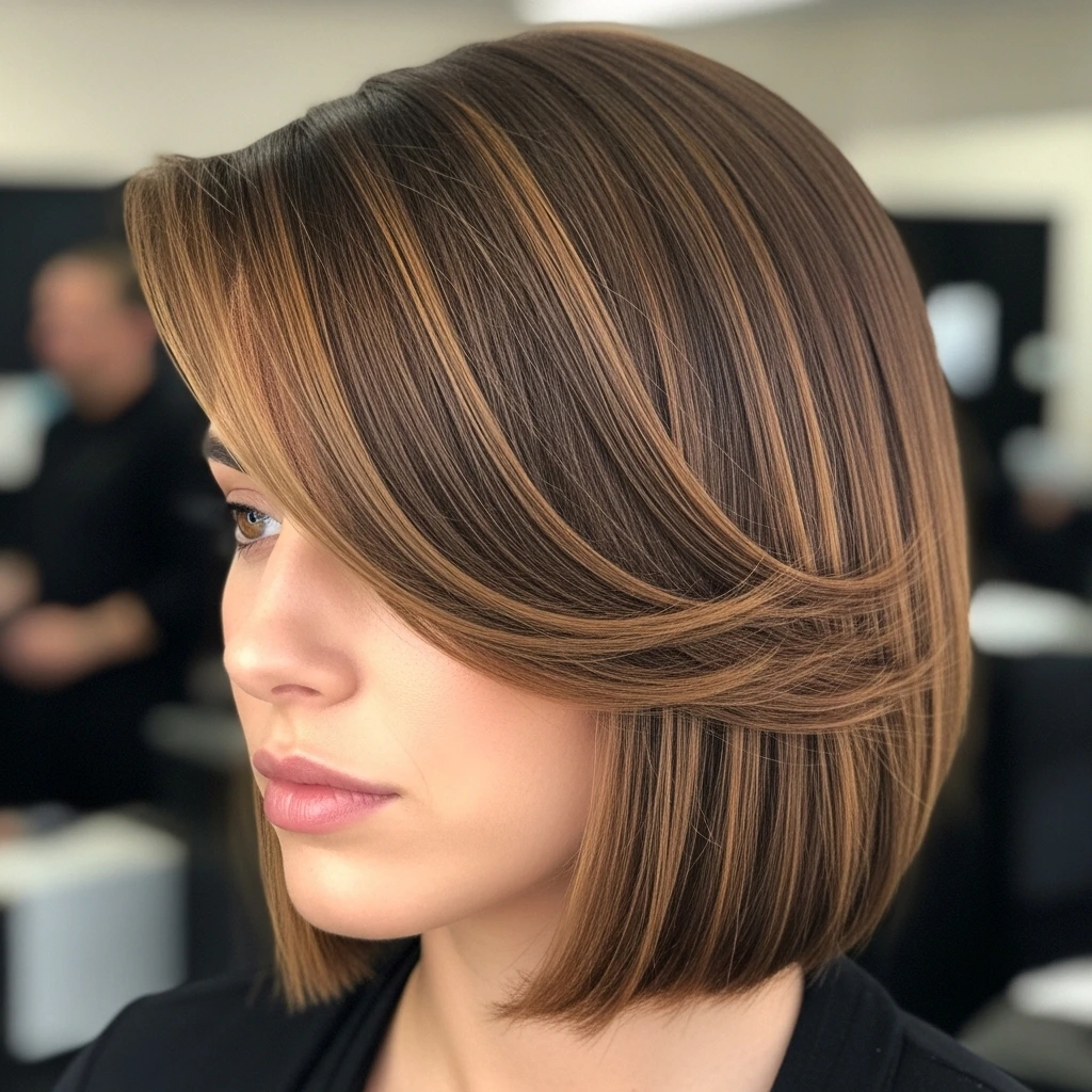 Side-Parted Blunt Lob