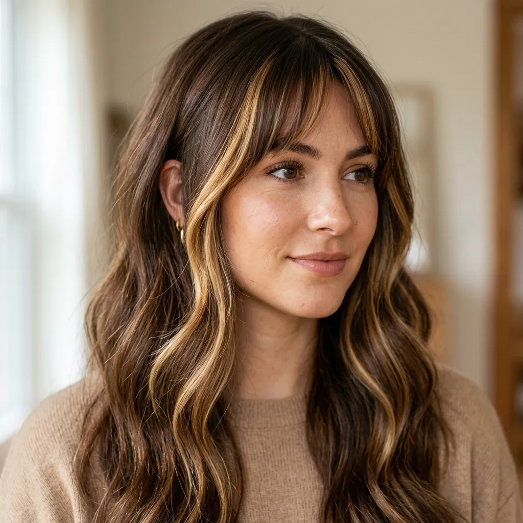 1. Money-Piece Framing Around the Bangs