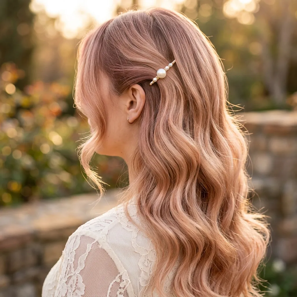 1. Rose Gold Balayage Fit for a Princess (COLOR)