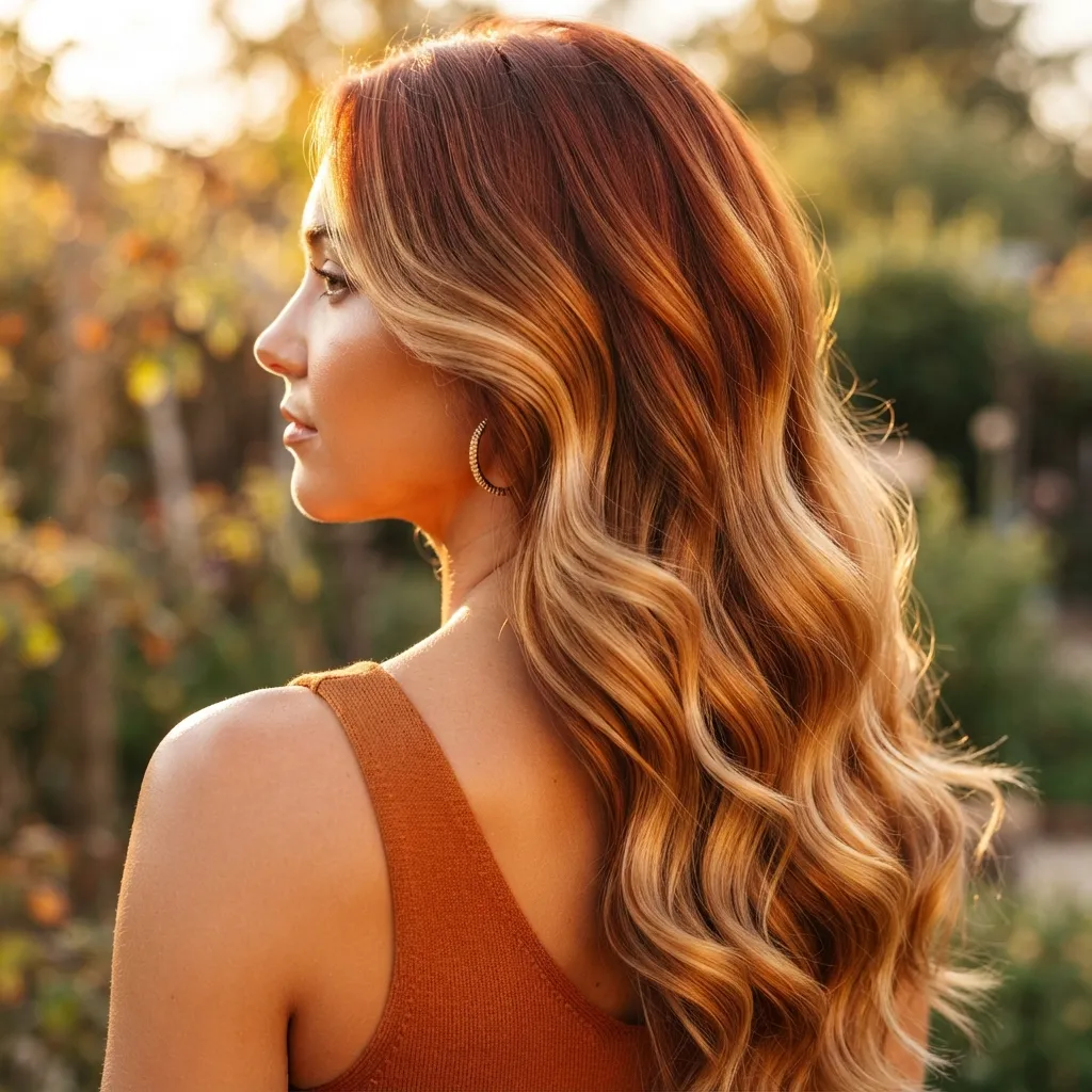 1. Sunset Copper Roots with Honey Blonde Melt1