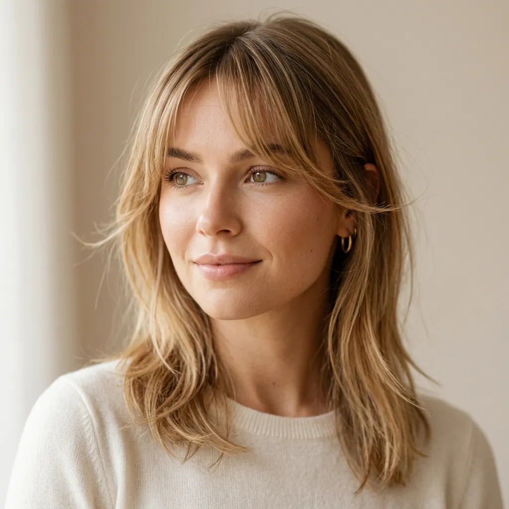 1. Wispy Curtain Bangs, The Low-Commitment Foundation