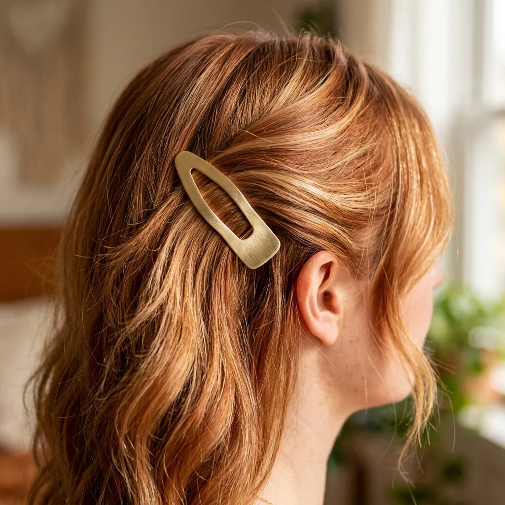10. Gold-Tone Hair Clips for Warm Tone Pairing