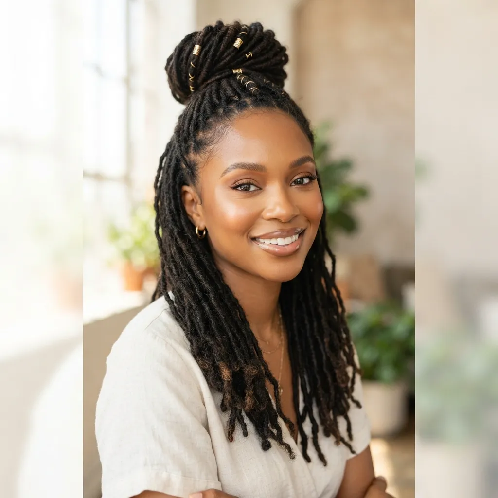 10. Half-Up Half-Down Style for Face-Framing Volume