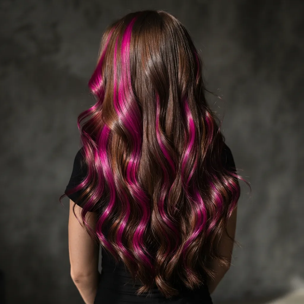 10. Magenta Ribbon Highlights for Maximum Statement