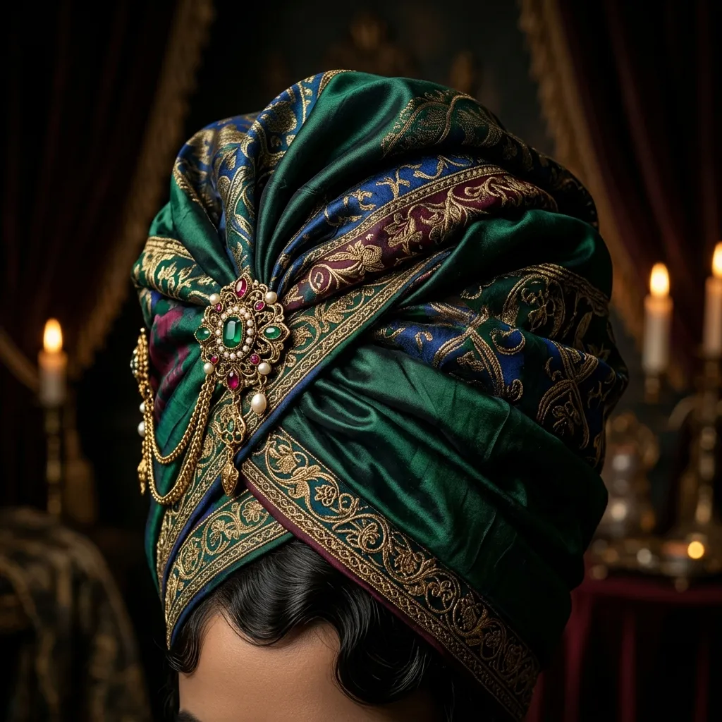 10. Silk Turban Wrap for Instant Old-World Glamour