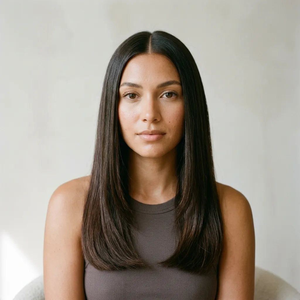 10. Simple Middle Part, Left Down