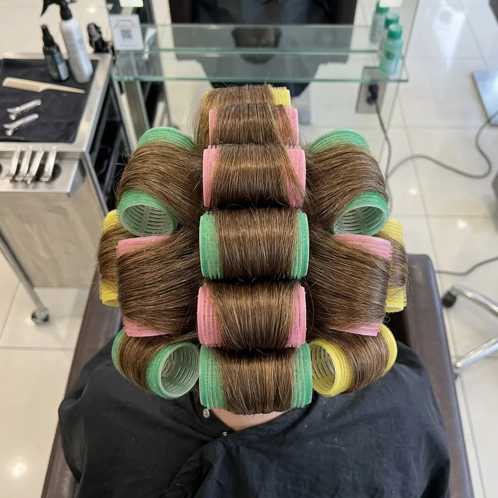 10. Velcro Roller Set Stacked Bob