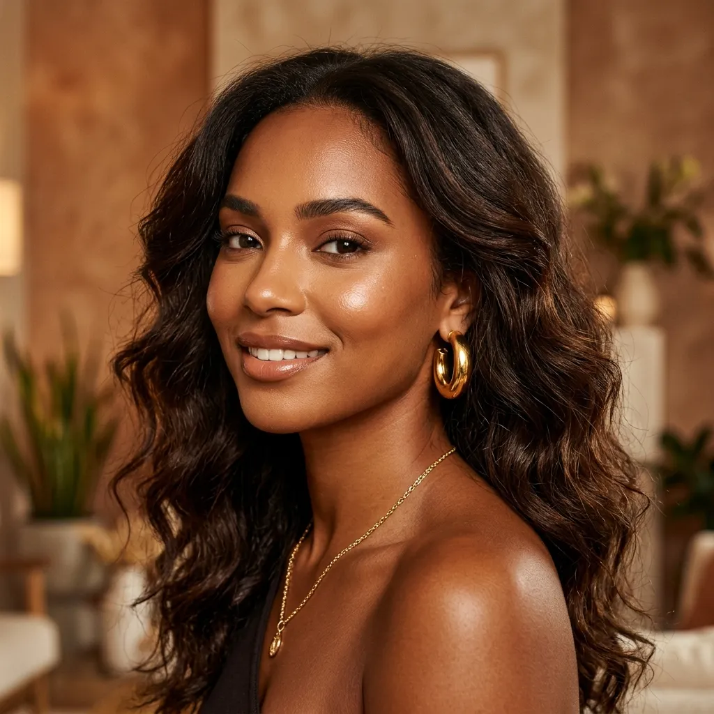 11. Accessorizing Espresso Brown with Warm Gold Jewelry