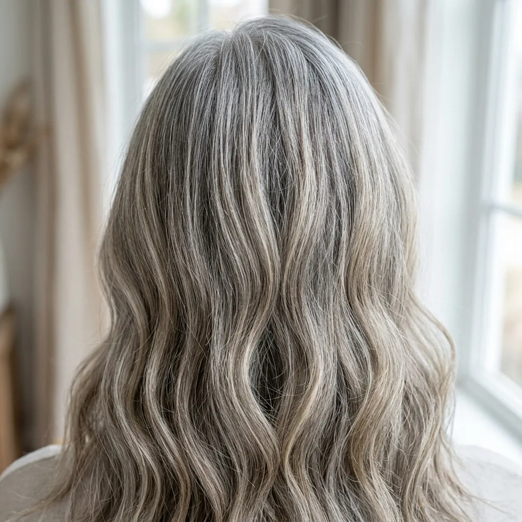 11. Ash Blonde Balayage for Gray Blending