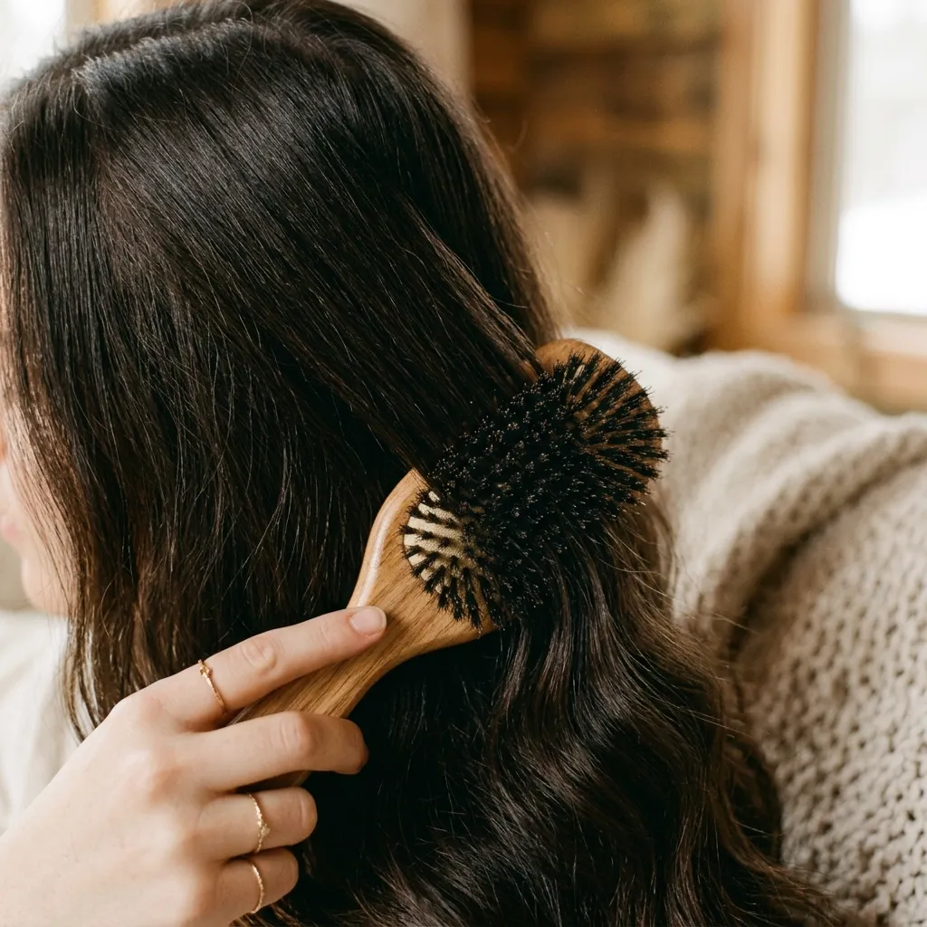 11. Brush with a Boar Bristle Brush for Circulation