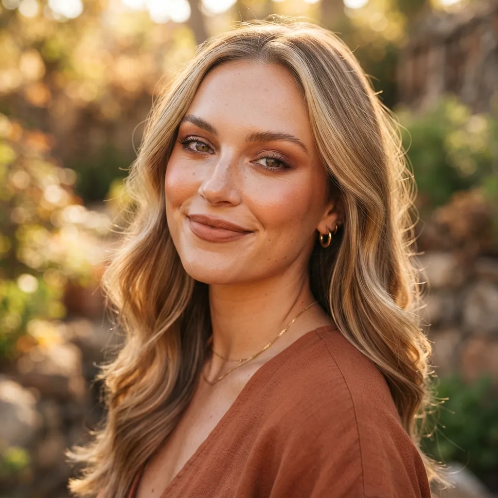 11. Coordinating Makeup Tones with Honey Blonde Balayage