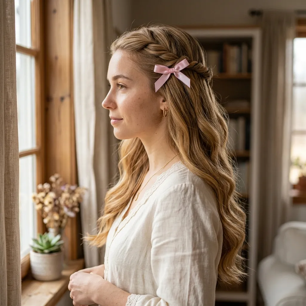 11. Half-Up Bow with Twisted Sections